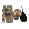 Locking Claw Fastener Reeded Knob - Satin Chrome