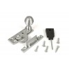 Locking Claw Fastener Reeded Knob - Satin Chrome