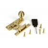Locking Claw Fastener Reeded Knob - Polished Brass