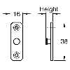 Stud Plate Height 9.5mm Ss