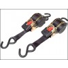 Retractable Ratchet Tiedown + S Hook 3m (2 Pack)