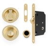 Sliding/Pocket Door Locking Kit - Satin Brass PVD