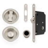 Sliding/Pocket Door Locking Kit - Satin Nickel