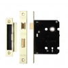 3 Lever Sash Lock 76mm - PVD Brass