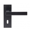 Sasso Lever Lock Handle - Matt Black 