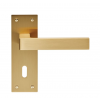 Sasso Lever Lock Handle - Satin Brass