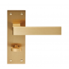 Sasso Lever Bathroom Handle - Satin Brass