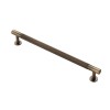 Knurled Pull Handle 274mm (224mm cc) - Antique Brass