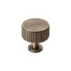 Lines Radio Knob - Antique Brass