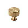 Lines Radio Knob - Satin Brass