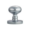 Mushroom Mortice Knob Set (Half Sprung) 52mm - Polished Chrome