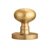 Mushroom Mortice Knob Set (Half Sprung) 52mm - Satin Brass