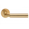 Amiata Lever Handle on Rose - Satin Brass