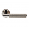 Varese Knurled Lever Handle on Rose - Polished Nickel 