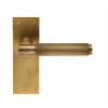 Varese Knurled Lever Latch Handle - Antique Brass