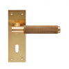 Varese Knurled Lever Lock Handle - Satin Brass