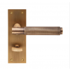 Varese Knurled Lever Bathroom Handle - Antique Brass