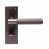 Varese Knurled Lever Bathroom Handle - Matt Bronze