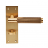 Varese Knurled Lever Bathroom Handle - Satin Brass