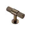 Knurled T-Bar Knob - Antique Brass