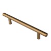 Steel T-Bar Handle 188mm (128cc) - Antique Brass