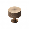 Knurled 35mm Ã˜ Knob - Antique Brass