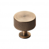 Knurled 35mm Ø Knob - Antique Brass