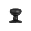 Mushroom Mortice Knob Concealed Fix Unsprung - Matt Black