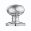 Mushroom Mortice Knob Concealed Fix Unsprung - Polished Chrome