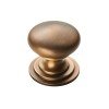 25mm Ø Victorian Cupboard Knob - Antique Brass