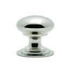 25mm Ø Victorian Cupboard Knob - Polished Nickel