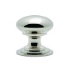 50mm Ø Victorian Cupboard Knob - Polished Nickel