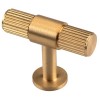 Lines T-bar Knob - Satin Brass