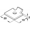 Single Stud for Flat Bookcase Strip - Electro Brass