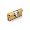 3* 37/37 Double Euro Cylinder - Satin Brass KD