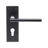 Trentino Lever Euro Lock Handle - Matt Black 