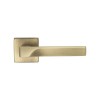 Carlisle Flash Lever on Square Rose - Antique Brass