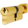 Eurospec 45/45 Euro Cylinder / Thumbturn Keyed to Differ - Polished Brass