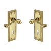 Georgian Lever Lock Handle - Polished Brass