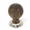 Rosewood and PN Beehive Cabinet Knob 35mm