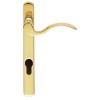 Scroll Euro Espag Handles (92mm Centres) Right Handed - Polished Brass