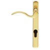 Scroll Euro Espag Handles (92mm Centres) Left Handed - Polished Brass