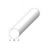 Solid Round Tube 1m x 4mm Diameter - Silver Anodised Aluminium