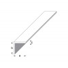 1m x 20mm Equal Sided Angle  - Silver Anodised Aluminium