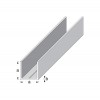 Square U Profile 1m x 15.5mm x 1.5mm - Aluminium 