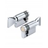 40/10 Half Thumbturn Euro Cylinder - Polished Chrome