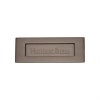 Letter Plate 254mm x 79mm - Matt Bronze