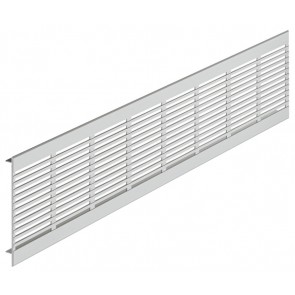 Ventilation Grill, 500-2000 x 100 mm, with slots - Silver F1