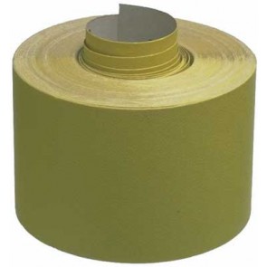 Abrasive rolls, 115 mm wide, yellow aluminium oxide