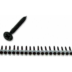 Dry wall screws, black phosphate steel, ø 3.5 mm, collated